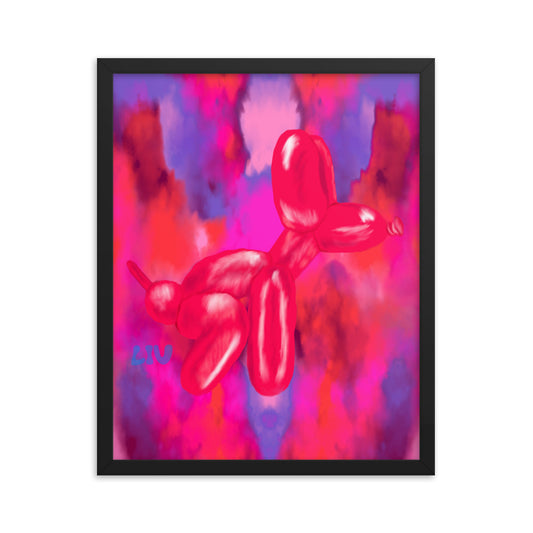 Pink Squat Framed poster