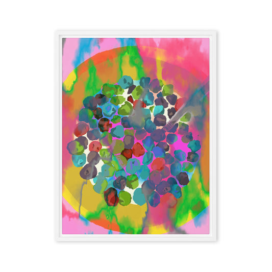 Psychedelic Crunch Berries Framed canvas